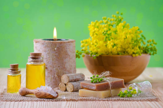 Wellness, spa and aromatherapy with essential oils